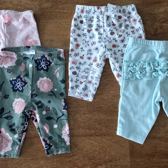 Carter's Pink and Green Floral Diaper Covers - Picture 1 of 10